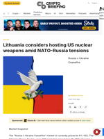 Lithuania considers hosting US nuclear weapons amid NATO-Russia tensions