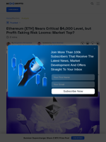 Ethereum Price to Reach $4,000, but Market Top Suggests Delay