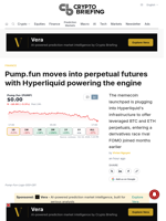 Pump.fun moves into perpetual futures with Hyperliquid powering the engine