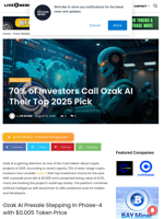 70% of Investors Call Ozak AI Their Top 2025 Pick | Live Bitcoin News