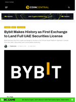 Bybit Makes History as First Exchange to Land Full UAE Securities License - CoinCentral