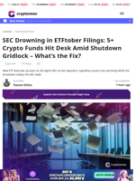 SEC Drowning in ETFs Filings: 5+ New Funds Amid Shutdown