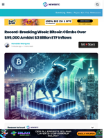 Record-Breaking Week: Bitcoin Climbs Over $95,000 Amidst $3 Billion ETF Inflows