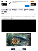 Satoshi-Era Whale Moves $4.77 Billion in BTC