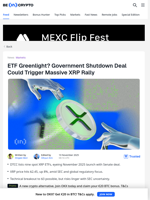 ETF Greenlight? Government Shutdown Deal Could Trigger Massive XRP Rally - BeInCrypto