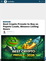 Best Crypto Presale to Buy as Pepeto Leads, Binance Listing Nears - TechBullion