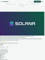 Solana co-founder tells US firms opposing tokenized stock trading to go private