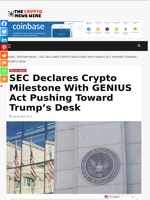 SEC Declares Crypto Milestone With GENIUS Act Pushing Toward Trump’s Desk - The Crypto News Wire