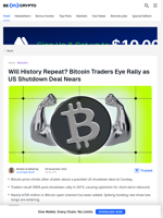 How High Could Bitcoin Go If the US Government Shutdown Ends?