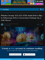 Is Ethereum Price Setting 10K Wave? Whales Scoop 323,523 ETH