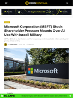 Microsoft Corporation (MSFT) Stock: Shareholder Pressure Mounts Over AI Use With Israeli Military