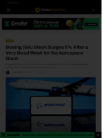 Boeing (BA) Stock Surges 5% After a Very Good Week for the Aerospace Giant - CoinCentral