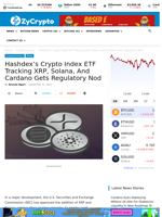 Hashdex’s Crypto Index ETF Tracking XRP, Solana, And Cardano Gets Regulatory Nod ⋆ ZyCrypto