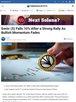 Sonic (S) Falls 10% After a Strong Rally As Bullish Momentum Fades - TheNewsCrypto