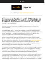 Crypto.com Partners with IP Strategy to Support Digital Asset Treasury Strategy