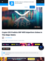 Crypto CEO Predicts XRP Will Outperform Solana In This Major Metric | Bitcoinist.com