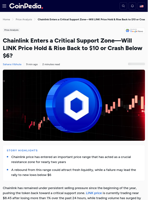Chainlink Enters a Critical Support Zone—Will LINK Price Hold & Rise Back to $10 or Crash Below $6?