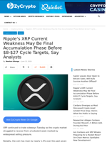 Ripple's XRP Current Weakness May Be Final Accumulation Phase Before $8-$27 Cycle Targets, Say Analysts ⋆ ZyCrypto