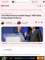 'You'll Rent Forever and Be Happy:' WEF 2026, Trump at Davos