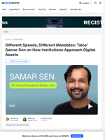 Samar Sen on Institutional Crypto Adoption: Regulation & Controls