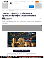 Cardano's (ADA) Crucial Metric Approved by Input Output: Details