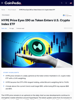 HYPE Price Eyes $90 as Token Enters U.S. Crypto Index ETF