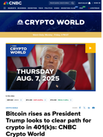 Bitcoin rises as President Trump looks to clear path for crypto in 401(k)s: CNBC Crypto World