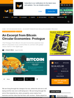 An Excerpt From Bitcoin Circular Economies: Prologue