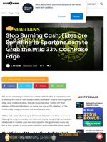 Stop Burning Cash: Elites are Sprinting to Spartans.com to Grab the Wild 33% CashRake Edge | Live Bitcoin News