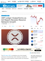 XRP Ledger Outperforms as Q3 Report Reveals Massive Network Growth ⋆ ZyCrypto