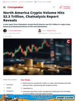 Chainalysis: North America Sees $2.3T in Crypto