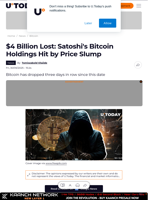 $4 Billion Lost: Satoshi's Bitcoin Holdings Hit by Price Slump