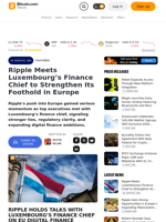 Ripple Meets Luxembourg’s Finance Chief to Strengthen Its Foothold in Europe – Featured Bitcoin News