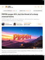 PIPPIN surges 16%, But sharp reversal around the corner?
