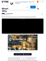 Binance Delays This Airdrop, Here's Why