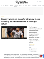 Bayern Munich's transfer strategy faces scrutiny as Palhinha hints at Portugal return