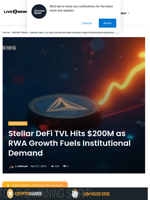 Stellar DeFi TVL Hits $200M Amid RWA Growth