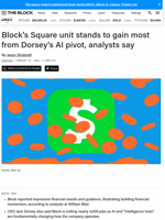 Block's Square unit stands to gain most from Dorsey's AI pivot, analysts say | The Block