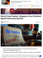 WazirX Hack Update: Singapore Court Declined WazirX Restructuring Plan