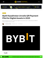 Bybit Kazakhstan Unveils QR Payment Pilot for Digital Assets in 2025 - CoinCentral