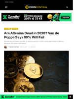 Are Altcoins Dead in 2026? Van de Poppe Says 99% Will Fail - CoinCentral
