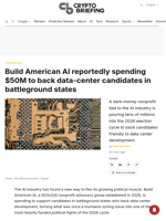 Build American AI reportedly spending $50M to back data-center candidates in battleground states