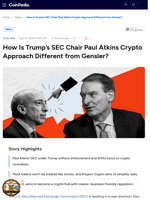 How Is Trump’s SEC Chair Paul Atkins Crypto Approach Different from Gensler?