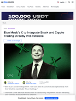 Elon Musk's X (Twitter) Is Launching Crypto Trading Features