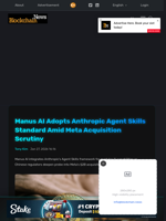 Manus AI Adopts Anthropic Agent Skills Standard Amid Meta Acquisition Scrutiny - Blockchain.News