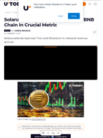 Solana Beats Tron, Ethereum and BNB Chain in Crucial Metric