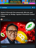 Robert Kiyosaki Recommends Bitcoin and Ethereum as Hedge Against Potential Global Crisis