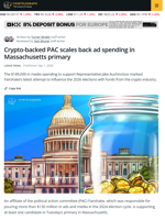 Crypto-Backed PAC Scales Back Ad Spending in Massachusetts Primary