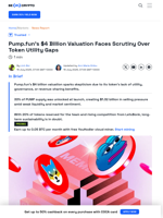 Pump.fun’s PUMP Token Called ‘Narrative-Only’ by Analysts