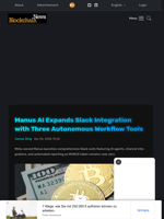 Manus AI Expands Slack Integration with Three Autonomous Workflow Tools - Blockchain.News